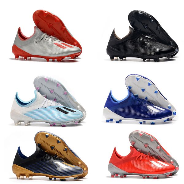

2019 x 19.1 fg mens outdoor soccer shoes with shoelace cleats chaussures crampons football boots x18.1quality knit waterproof