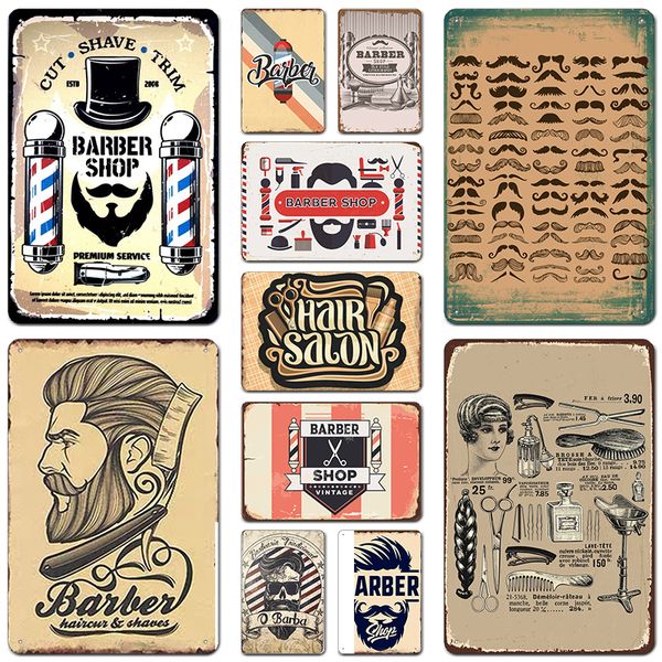 

парикмахерская vintage парикмахерская украшения haircutshave борода tin signs металлическая пластина реклама плакат паб магазин магазин home