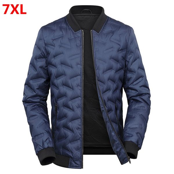 

winter light down jacket men plus size men's 7xl 6xl warm jacket large size men's down, Black