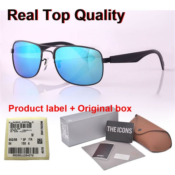 

brand designer polarized sunglasses men women alloy frame fashion sun glasses mirror polaroid lens with retail box and label, White;black