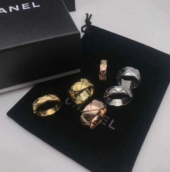 

love rings screw titanium steel diamond rings european and american fashion refers to couples rose gold rings with original box gift, Silver