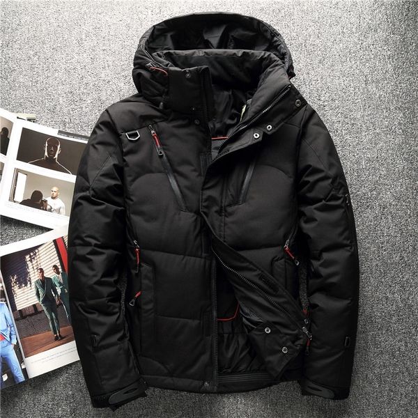 

2019 winter men's down parka coat jacket, male short thick windproof hooded parka jacket green black blue gray orange m-4xl