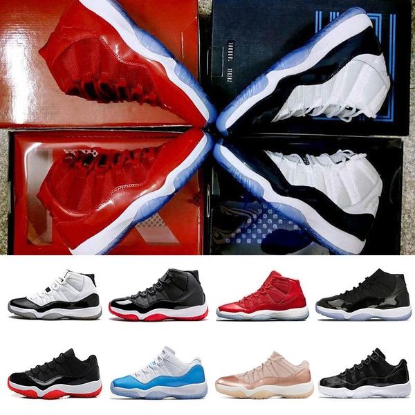

new 11 men basketball shoes 72-10 concord 23 45 high low le space jam 11 cool white black grey teal barons bred 11s trainers j11 sneakers