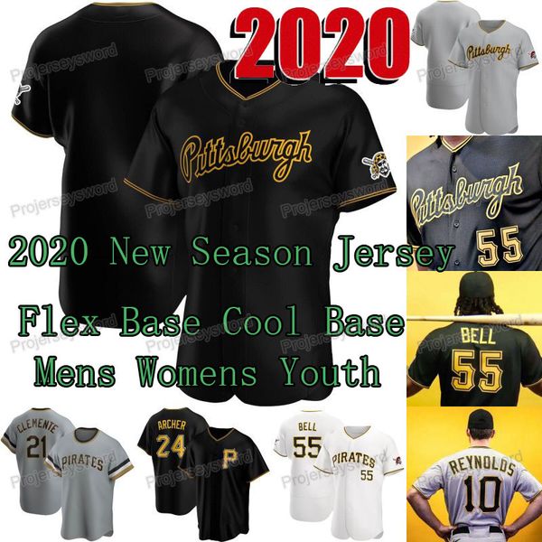 

2020 new season bryan reynolds jersey josh bell starling marte chris archer kevin newman gregory polanco cole tucker oneil cruz jose osuna, Blue;black
