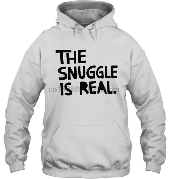

men hoodie the snuggle is real women streetwear, Black