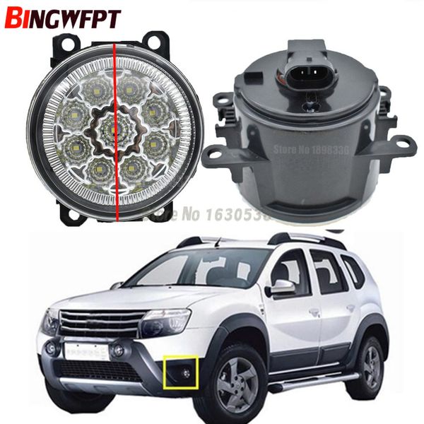 

2x car exterior accessories h11 led fog lamps front bumper auxiliary passing lights for duster closed off-road vehicle