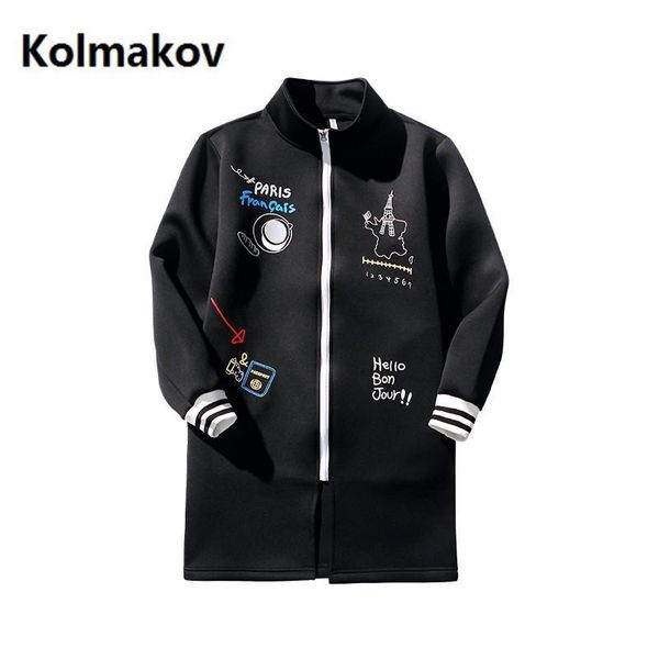 

wholesale- 2017 autumn men's fashion leisure young man long trench coat man's casual teenagers jackets windbreaker blazer men, Tan;black