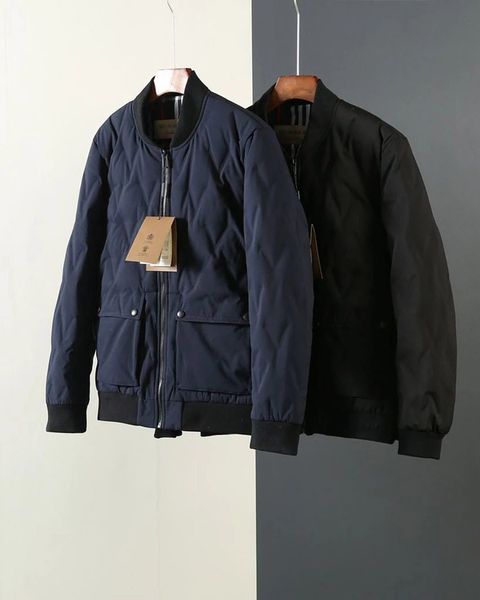 

бур мужчины куртки британского бренда ягодный дизайнер куртки высокого качества основной роскошь ткани алмаз дизайн вниз куртки бизнеса мужс, Black;brown