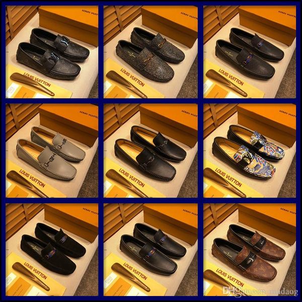 

20fw loafers мужской обуви из натуральных кожи мужской обуви люксовых брендов мужских ботинок горячей продажа мода zapatos де hombre chaussu, Black