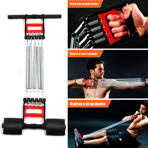 

multifunctional spring chest expander fitness tension puller muscle building workout equipment eig88