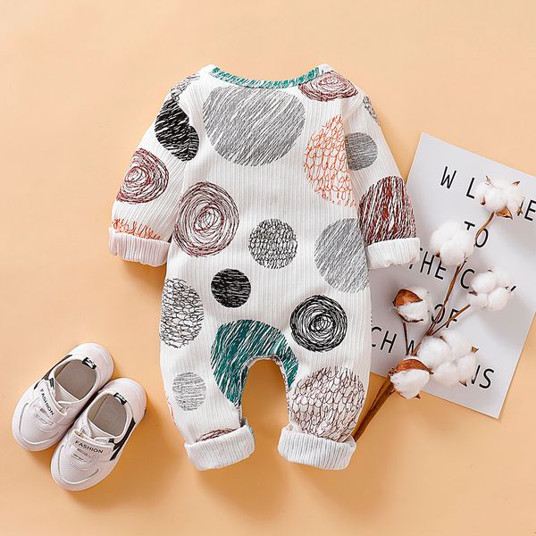 

baby boys girls dot romper long sleeve print rompers jumpsuit clothes infant clothing costume baby girl romper baby clothes 2020, Blue
