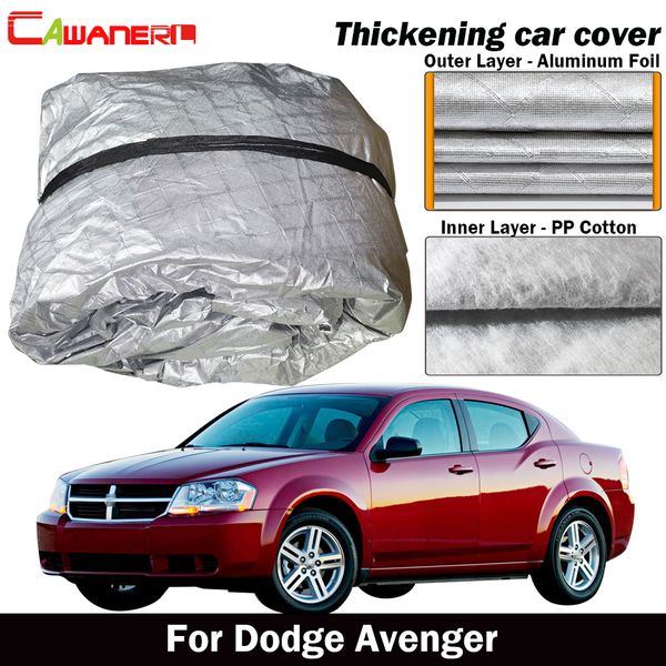 

cawanerl for dodge avenger three layer thick car cover cotton inside outdoor sun rain hail snow resistant waterproof cover