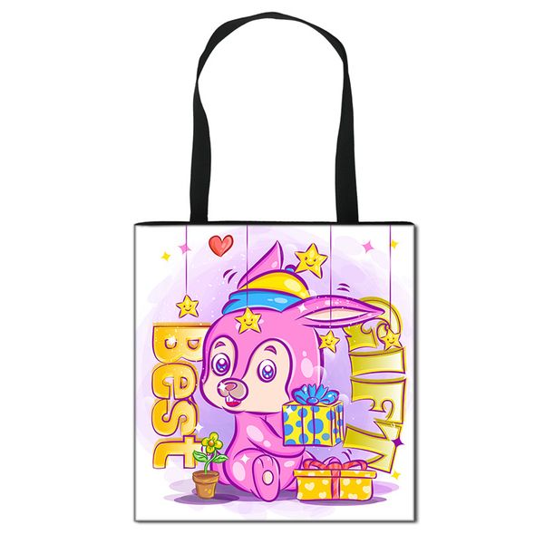 

cartoon animal kids girls crossbody bag teengers women fashion high capacity portable shopping bag student foldable storage bags