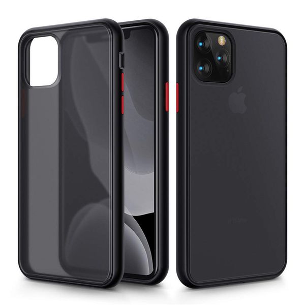 

Semi Clear Матовый чехол для Apple iPhone 11 Pro Max i11 i11pro Твердый переплет Назад Мягкая силикон