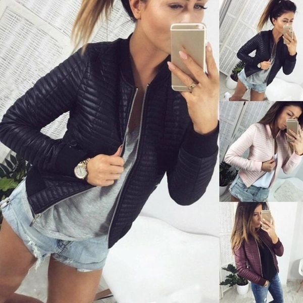 

fashion winter women coat long sleeves solid color zipped outwear keep warm ladies girls casual jacket newly 2019, Black;brown