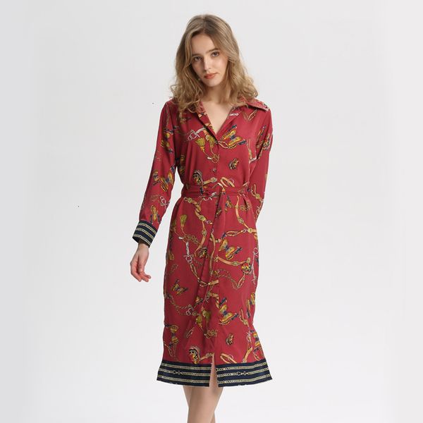 

длинные платья одежда женщин женщины vintage печати midi платье bow пояса с длинным рукавом side split женский повседневные платья платье mu, Black;gray