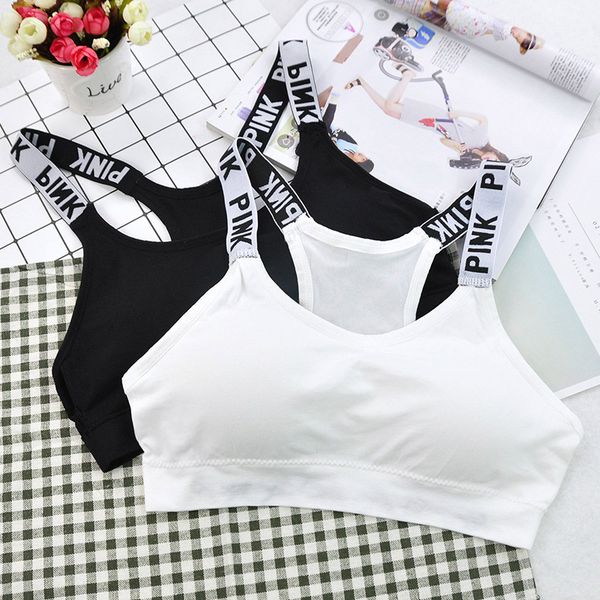 

women sport bra black padded alphabet yoga brassiere fitness sports tank female sport yoga bra push up sports, White;black