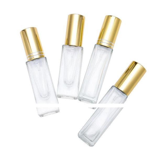 

1000шт 4мло 8ml мини-бутылка из стекла парфюмерного travel spray форсунки пустой флакон духов с black gold silver spray крышка sn1218