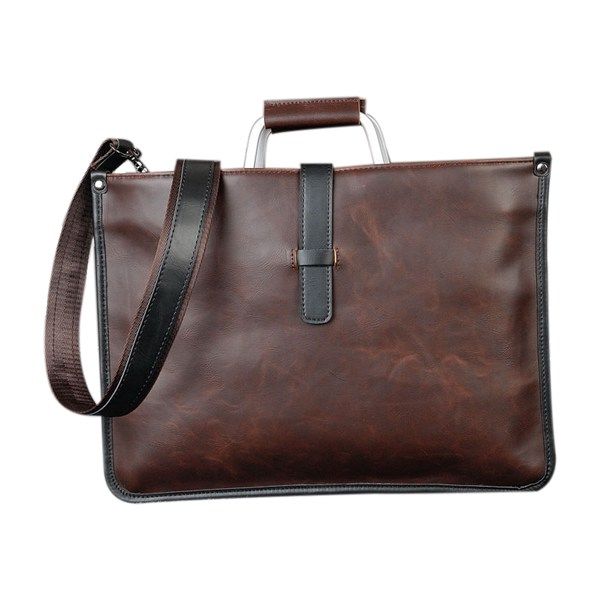 

texu men leather briefcase business lapbag attache messenger portfolio bags brown