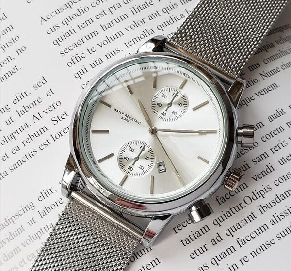 

Высокое качество мужские бизнес-часы просто мода стальной пояс календарь часы ро