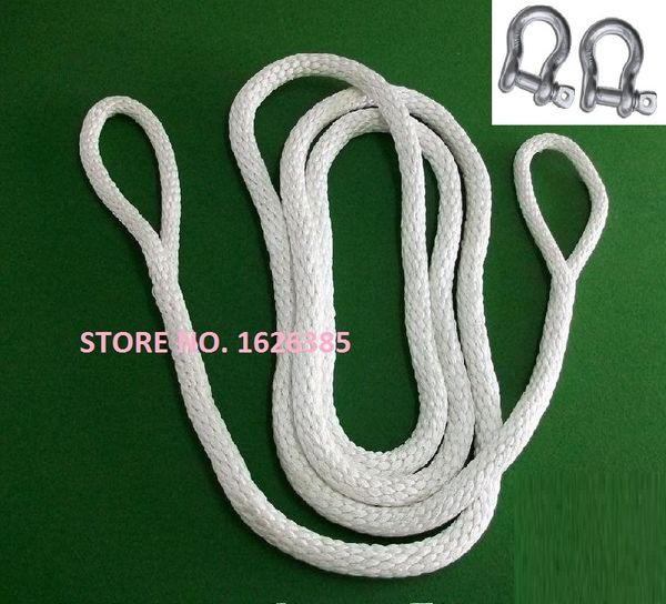 

8tonx5m--8m heavy duty towing rope with shackle nylon tow trailing trailer cable rope lifting sling