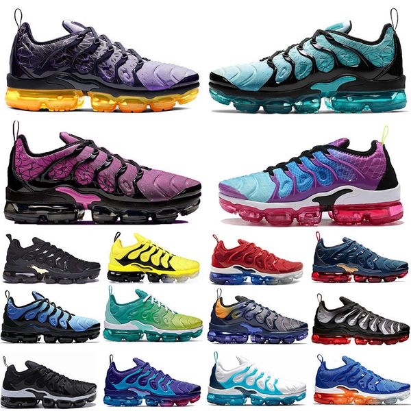 

new style tn plus regency purple running shoes hyper violet lemon lime be true triple black rainbow women mens trainers sports sneakers, White;red