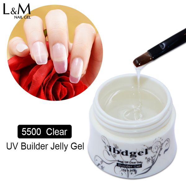 

3pcs ibdgel 15g white jar jelly fast uv builder gel soak off led nail gel polish nails art for extend nails long-lasting, Red;pink