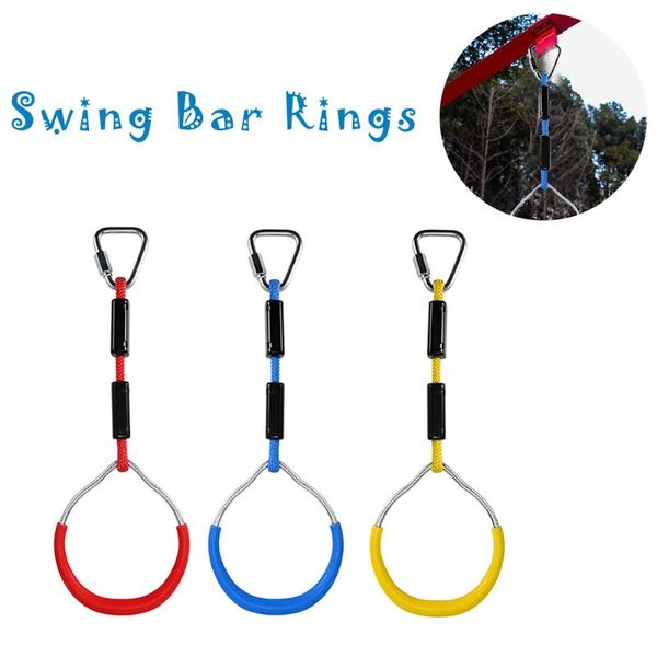 

swing bar rings colorful backyard outdoor gymnastic ring ninja obstacle kit