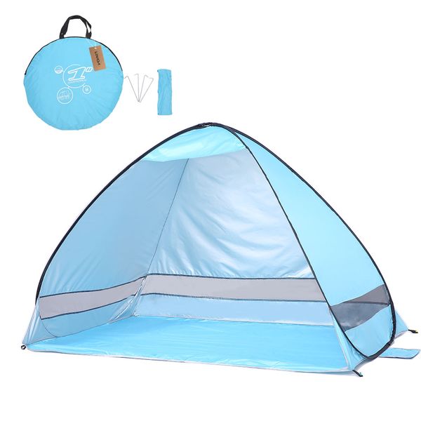 Acheter Lixada Instant Pop Up Tente De Plage Légère Anti Uv Tente De Camping Automatique 2 3 Personnes Soleil Abri Tente Parasol Auvent De 5169 Du
