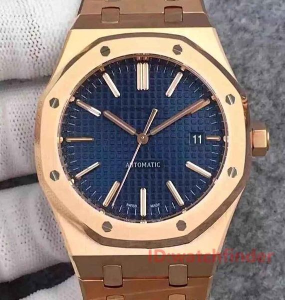 

luxury rose gold stainless steel business black automatic mechanical royal oaks designer mens watch watches wristwatches, Slivery;brown