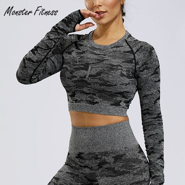 

2012 camo yoga t-shirts gym seamless crop for women compression women's sport t shirt running shirt sweatshirt, White;red