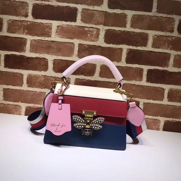 

design letter pearl diamond butterfly insect buckle shoulder bag real cowhide leather woman 476541 handbag
