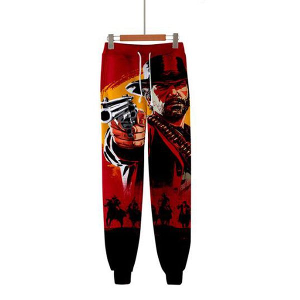 

red dead redemption 2 game 3d printed harem pants men jogger pants men fitness trousers male female sweatpants sportswear, Black