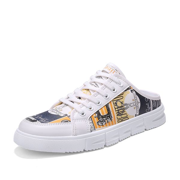 

vulcanized shoes for men 2020 leather men sneakers slip on low jogging shoes man loafer footwear flat sports