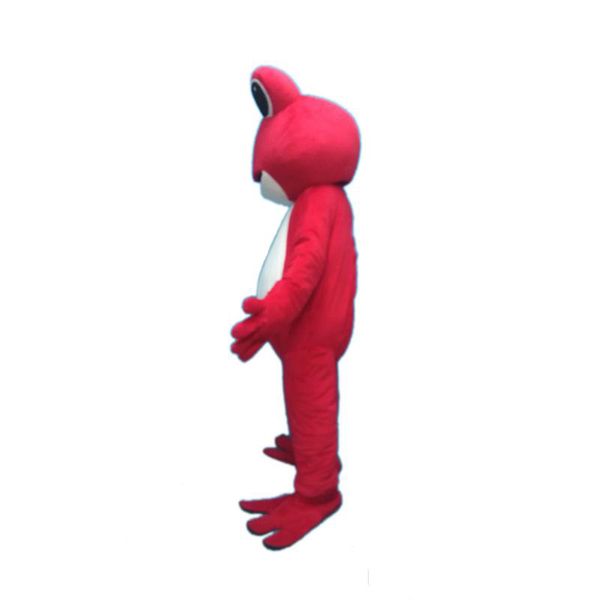 Il costume della mascotte del personaggio della rana rossa di vendita calda 2019 veste il costume della mascotte del fumetto di dimensione adulta per il vestito commerciale di festival di carnevale