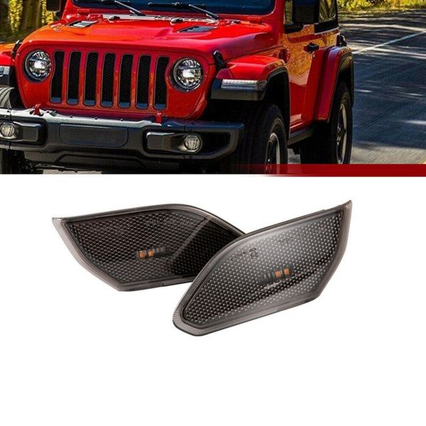 

2 pcs front fender lamps led side maker lights for wrangler jl 2018-2019