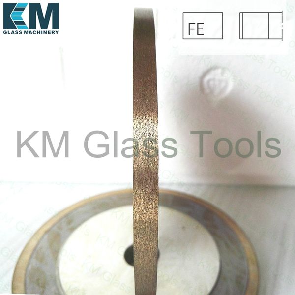 

km 150x22xfe10/12/15/19/25mm flat edge (1a1)peripheral daimond wheels,grinding wheel,for glass grinding machine