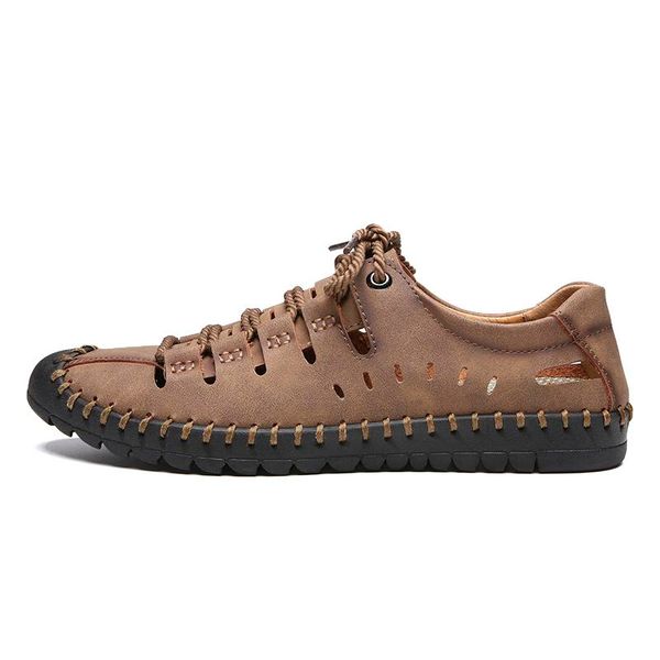 

with box breathable leather men's shoes fashion loafers casual shoes chaussure homme luxe marque men moccasins genuine leather 2019, Black