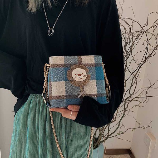 

chain small bag 2020 new cute girl canvas bucket texture shoulder messenger bag bolsa feminina carteras mujer de hombro y bolsos