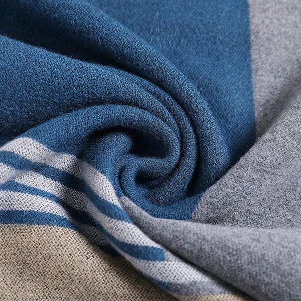 

fashion-for men and women keep warm anew autumn and winter nd comfortable tassel scarf shawl trend women's scarf shawl, Blue;gray