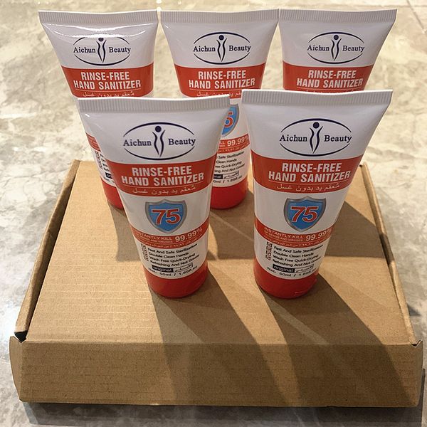 

5pz lots 50ml hiking protective supplies 75% alcohol hand sanitizer disposable gel hand sanitizer bulk travel mini sanitizer