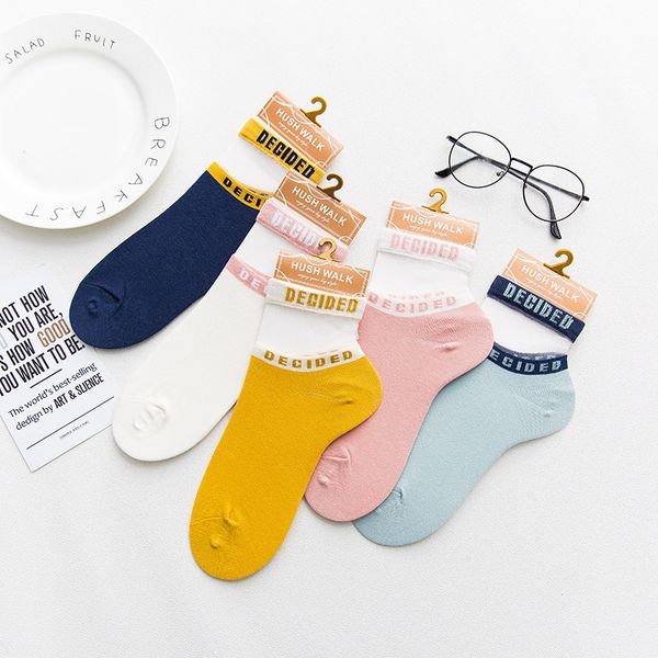 

ins весна-лето нового повседневного cathy носки письмо носки сямэнь поставка поколение жир двойной продажа, Black;white