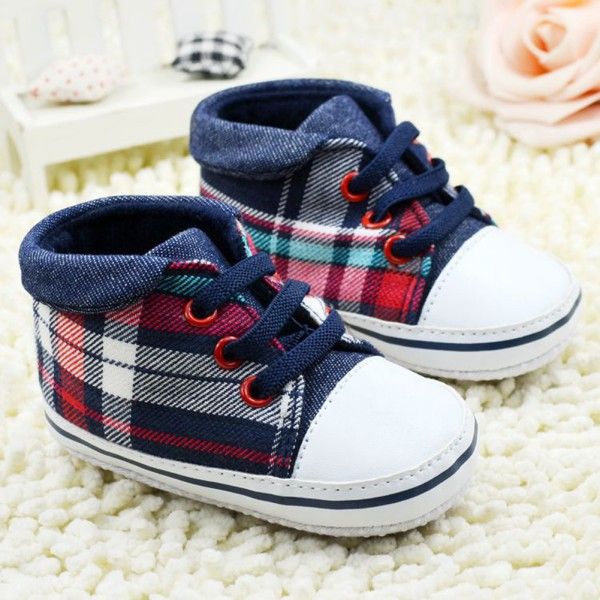 

baby girl shoes toddler boys plaid crib shoes sneaker kid lace up soft sole baby prewalker