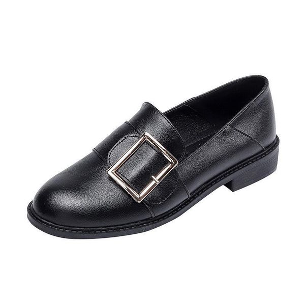 

women's flat dress shoes lady loafers and slip on moccasins zapatos mujer round toe leather shoes black white footwear 2019 new