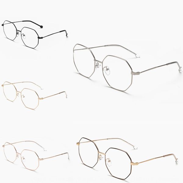 

stainless steel octagonal octagonal plain exquisite men's and women's glasses frame kick-off craft glasses frame 2839, Silver