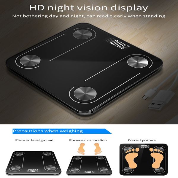 

body smart weights scale electronics in the home bathroom scales digital wifi body bmi scale bluetooth balance floor pesa person other bath