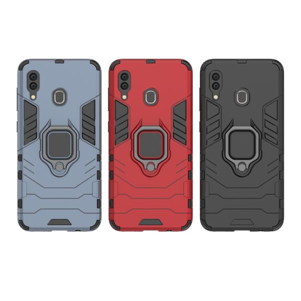 Supporto per anello Custodia per cavalletto Armatura Rugged Dual Layer per Samsung Galaxy S10 S10E S10 PLUS A30 A50 A40 A60 M10 M20 M30 A8S 50 pezzi