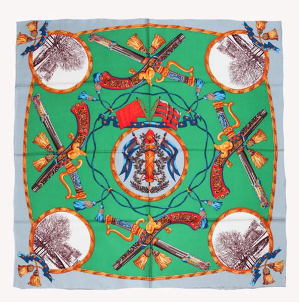 

elegant handmade brand 100%twill silk scarf twic-169423, Blue;gray