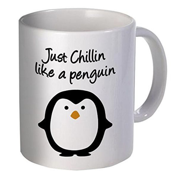 

just chillin like a penguin funny coffee mug friend gifts anniversary gifts for her 11oz dropshippipng