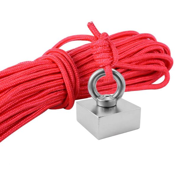 

80kg/50kg super strong fishing magnet neodymium magnetloop sintered neodymium iron boron fishing magnets with 10m rope for river